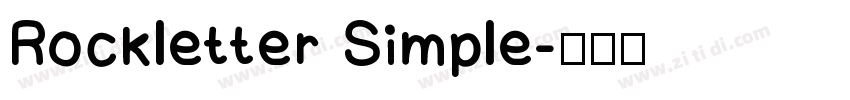 Rockletter Simple字体转换